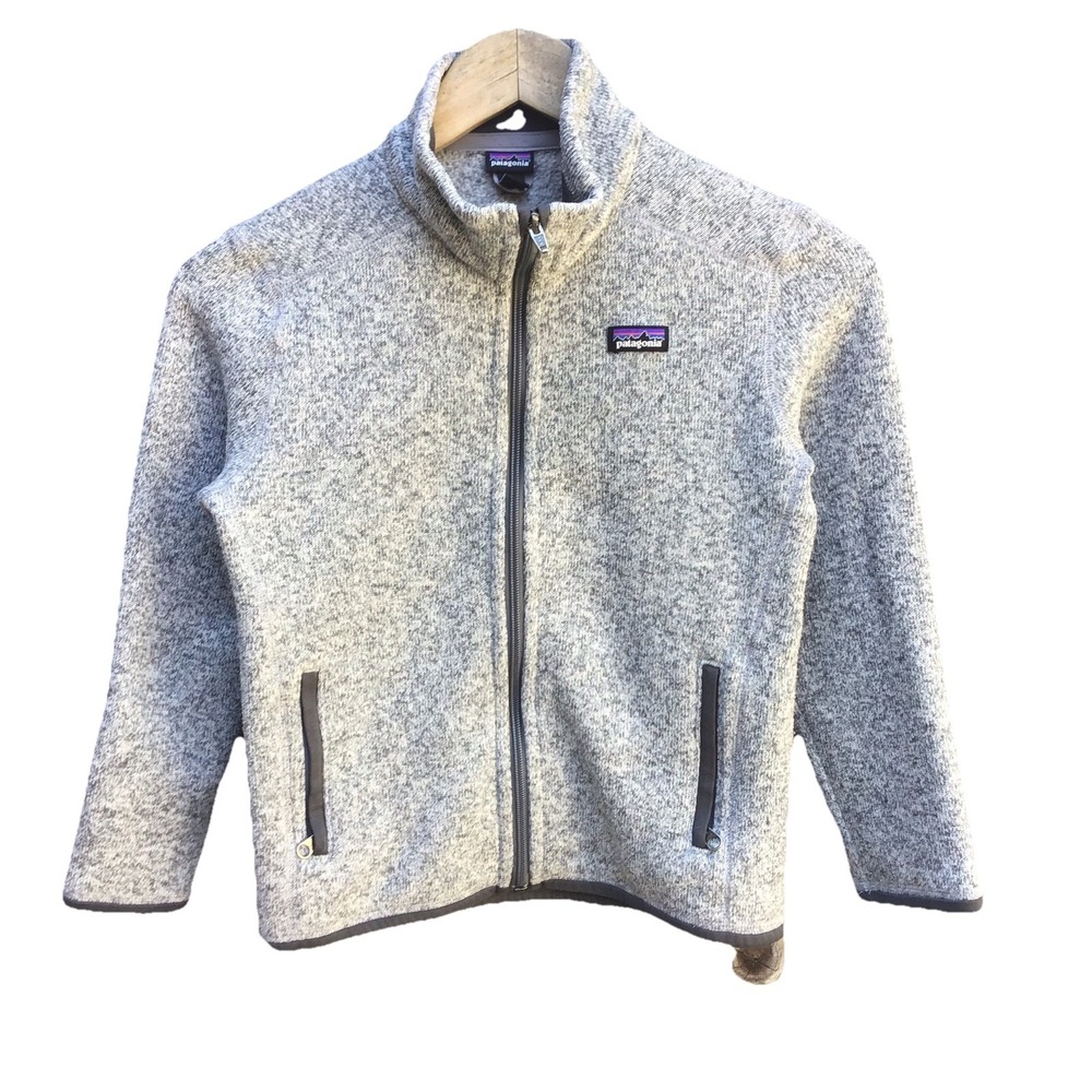 Patagonia Better Sweater Fleece Jacket Boys Small 7-8 Gray Full Zip